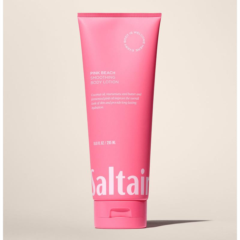 Saltair Pink Beach Body Lotion – Nourishing Lotion with Coconut Oil, Murumuru Seed Butter & Allantoin – Long-Lasting Hydration – 10 Fl Oz
