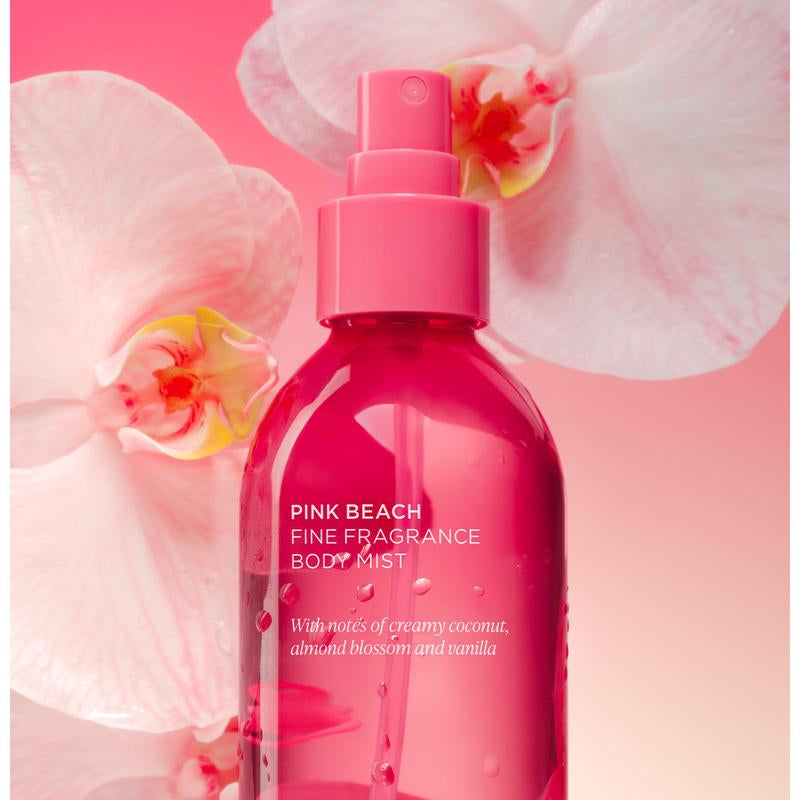 Saltair Pink Beach Body Mist – Hair & Body Fragrance Mist – Coconut, Almond Blossom & Vanilla – 8 Fl Oz
