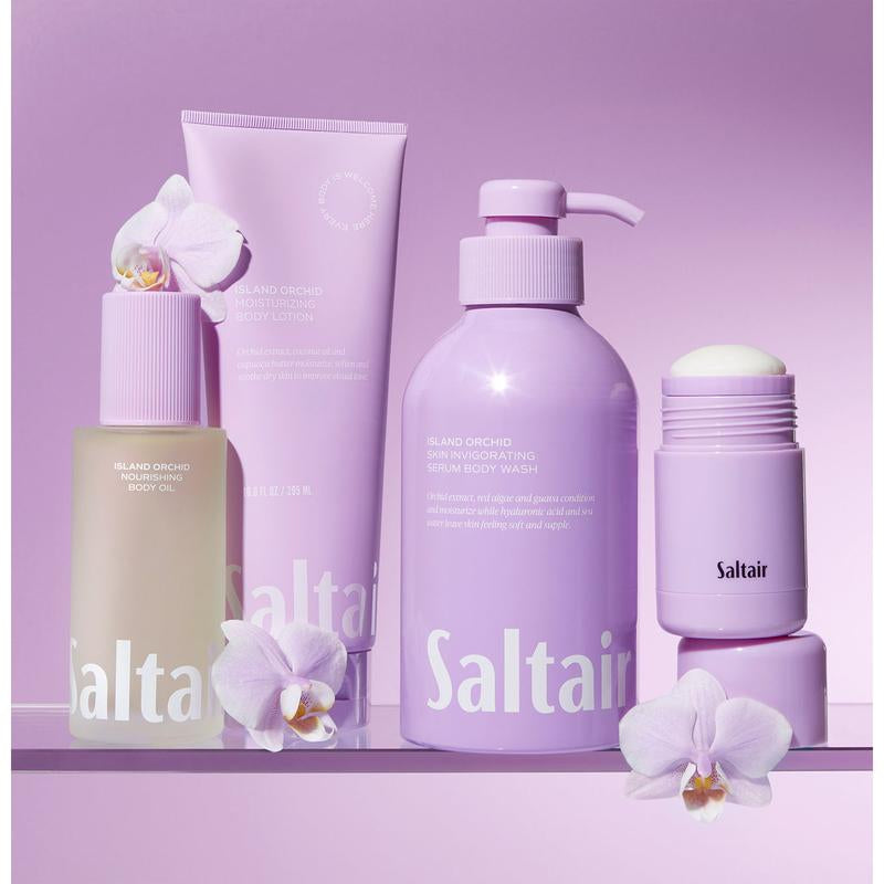 Saltair Island Orchid Body Lotion – Moisturizing Lotion with Orchid Extract, Coconut Oil, Niacinamide & Cupuaçu Butter – Long-Lasting Hydration – 10 Fl Oz