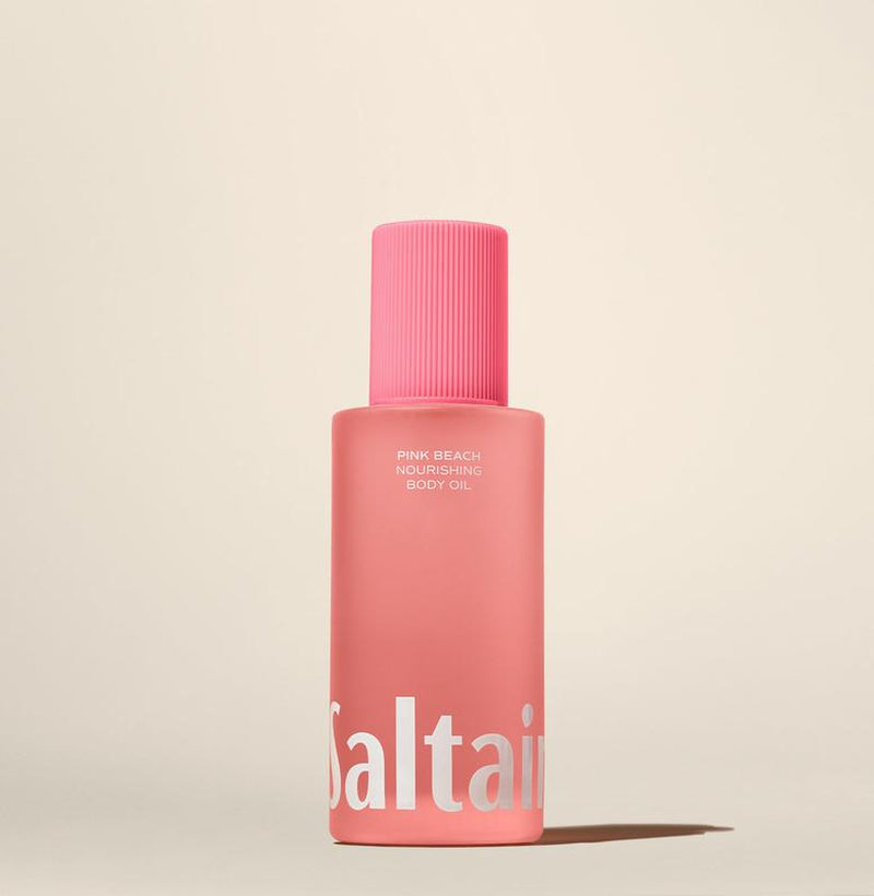 Saltair Pink Beach Body Oil - Nourishing Oil for Glowing Skin - Coconut, Almond Blossom & Vanilla - 4 Fl Oz