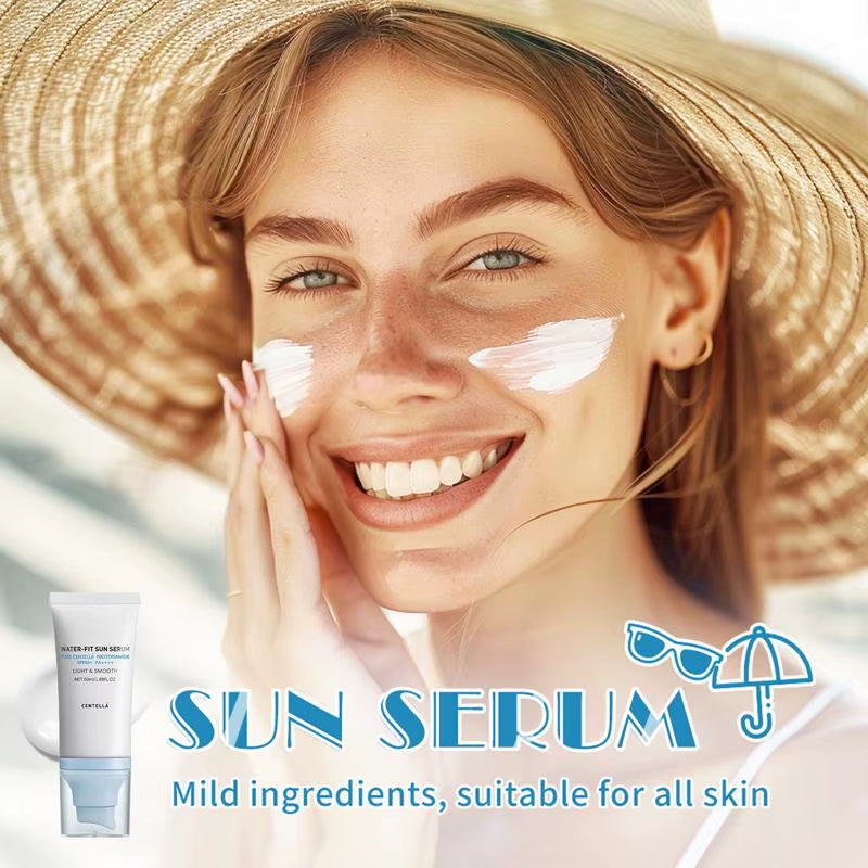 Sunscreen SPF 50 Centella Asiatica No Sticky Refreshing Sunscreen 50Ml Sunscreen Essence for Dry Oily Sensitive Skincare