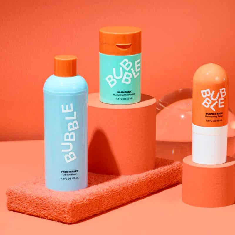 Bubble Skincare 3-Step Hydrating Routine Bundle, for Normal to Dry Skin, Unisex, Set of 3 Cleanser Gel Cleanser Gel Moisturizer Skin Care