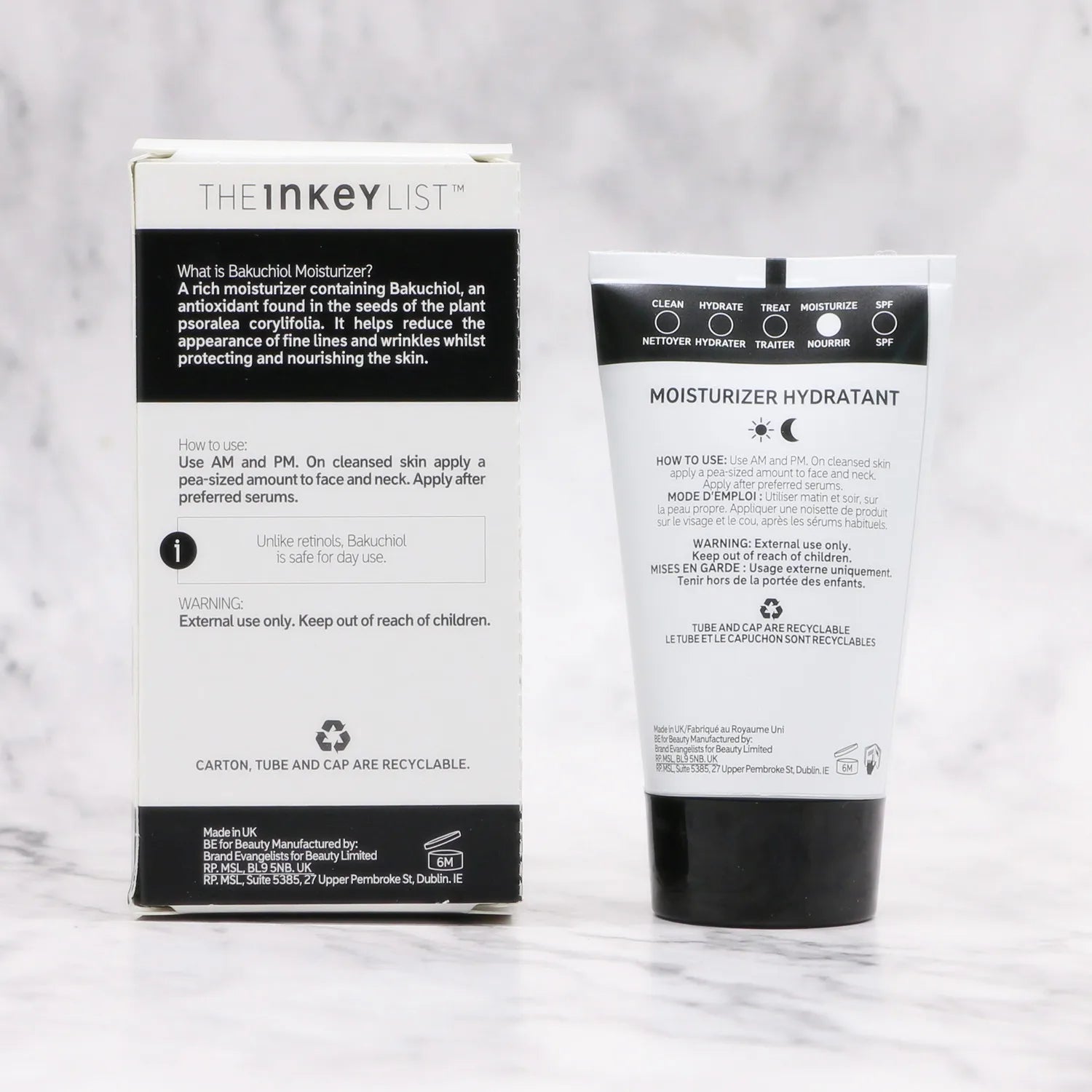 Original THEINKEYLIST the INKEY LIST BAKUCHIOL MOISTURIZER Reduce the APPEARANCE of FINE LINES and WRINKLES 30Ml