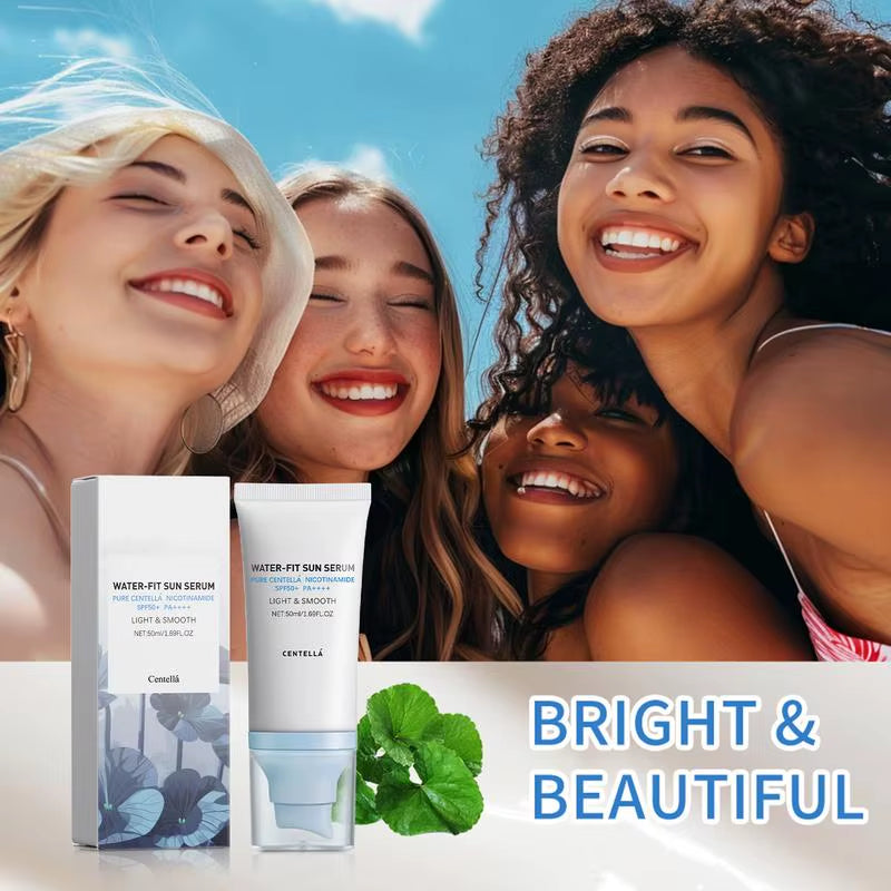 Sunscreen SPF 50 Centella Asiatica No Sticky Refreshing Sunscreen 50Ml Sunscreen Essence for Dry Oily Sensitive Skincare
