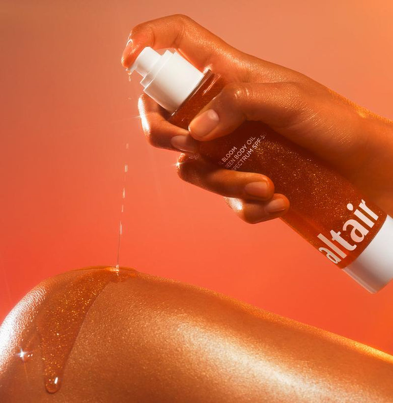 Saltair Santal Bloom Sunscreen Body Oil SPF 50 - Lightweight Gel Texture with Kukui Oil & Vitamin C – Glowing Broad Spectrum SPF 50 PA++++ - 4 Fl Oz