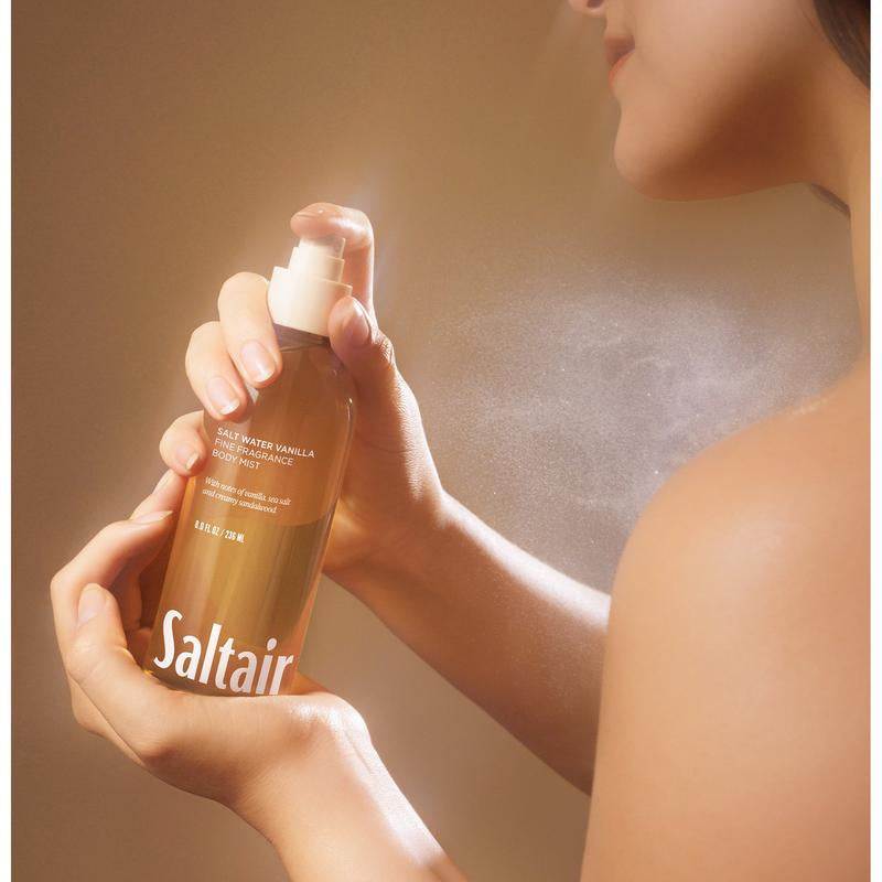 Saltair Salt Water Vanilla Body Mist – Hair & Body Fragrance Mist – Vanilla, Creamy Sandalwood & Sea Salt – 8 Fl Oz